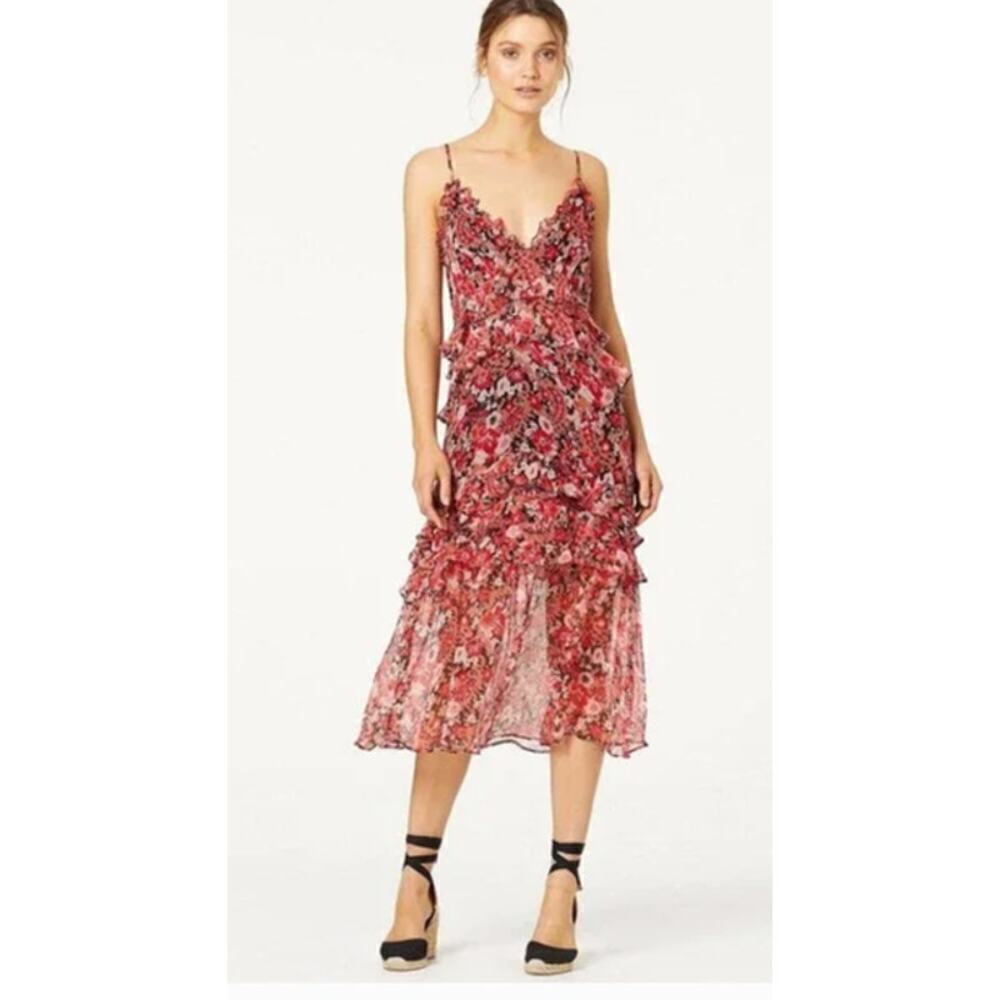 Stevie May No Such Thing Dress Sleeveless Midi Floral Multicolor XL